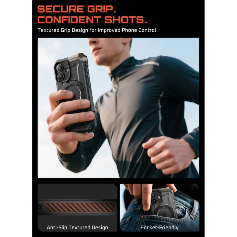 SUPCASE UB GRIP MagSafe калъф за iPhone 17 (черен) - SUPCASE UB GRIP MagSafe калъф за iPhone 17 (черен) - 843439159167