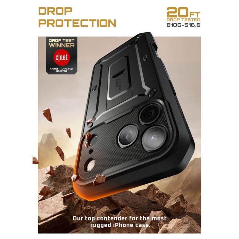 SUPCASE Unicorn Beetle Pro за iPhone 17 Pro Black (черен) - 843439159204