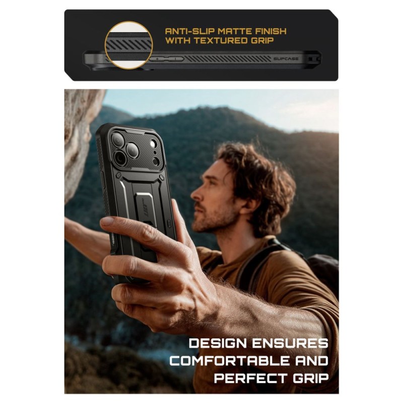 SUPCASE Unicorn Beetle Pro за iPhone 17 Pro Black (черен) - 843439159204