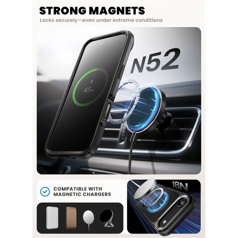 Supcase IBLSN Ares Flip MagSafe за iPhone Air (черно) - 843439159280