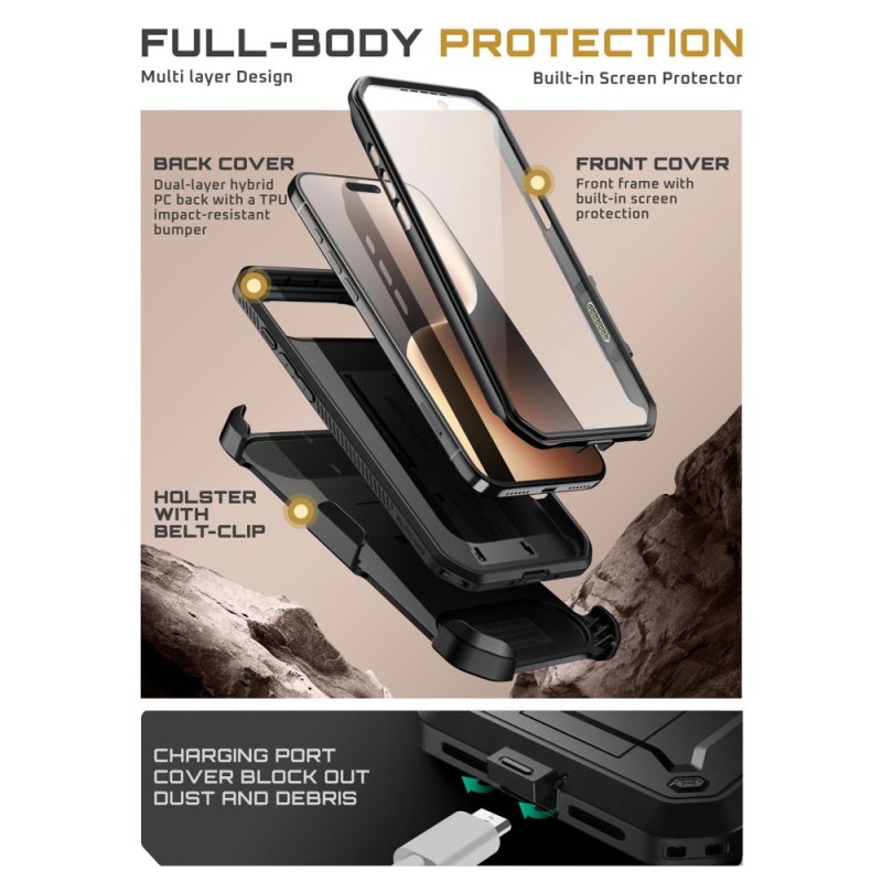 SUPCASE Unicorn Beetle Pro за iPhone Air (Black) - 843439159310