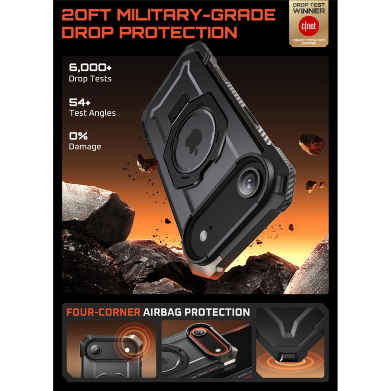 Supcase UB Grip MagSafe – кейс за iPhone Air (Black) - Supcase UB Grip MagSafe – кейс за iPhone Air (Black) - 843439159334