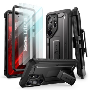 SUPCASE UNICORN BEETLE PRO + TEMPERED GLASS 2-PACK за Samsung Galaxy S26 Ultra Black (843439160729)