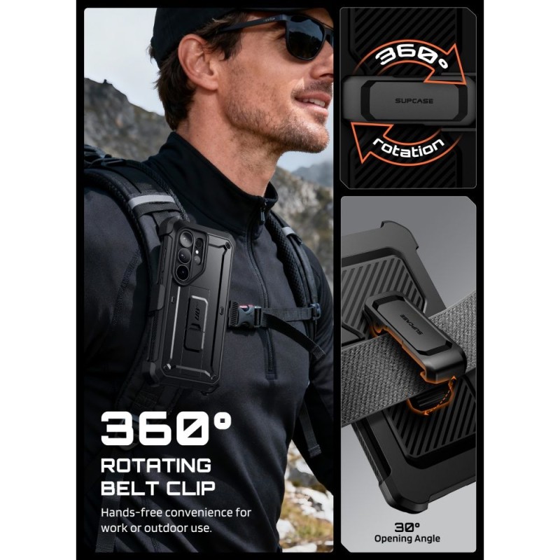 SUPCASE UNICORN BEETLE PRO + TEMPERED GLASS 2-PACK за Samsung Galaxy S26 Ultra Black (843439160729) - SUPCASE UNICORN BEETLE PRO + TEMPERED GLASS 2-PACK за Samsung Galaxy S26 Ultra Black (843439160729) - 843439160729