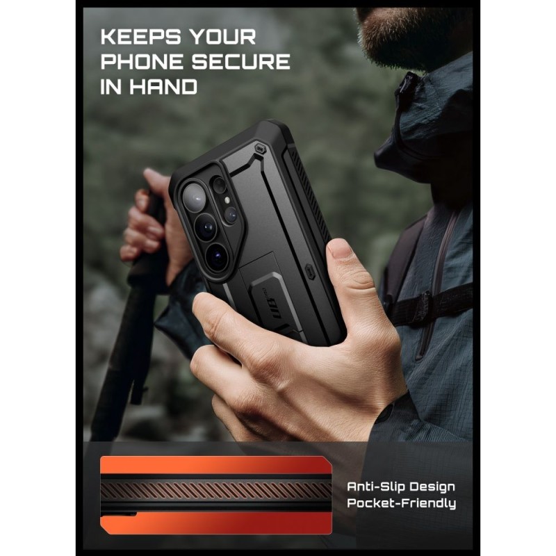 SUPCASE UNICORN BEETLE PRO + TEMPERED GLASS 2-PACK за Samsung Galaxy S26 Ultra Black (843439160729) - SUPCASE UNICORN BEETLE PRO + TEMPERED GLASS 2-PACK за Samsung Galaxy S26 Ultra Black (843439160729) - 843439160729