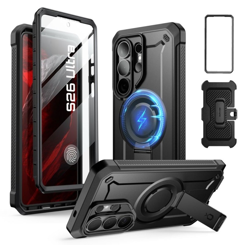 SUPCASE UNICORN BEETLE PRO MagSafe 2-SET калъф full-body за Galaxy S26 ULTRA (BLACK) - SUPCASE UNICORN BEETLE PRO MagSafe 2-SET калъф full-body за Galaxy S26 ULTRA (BLACK) - 843439160736