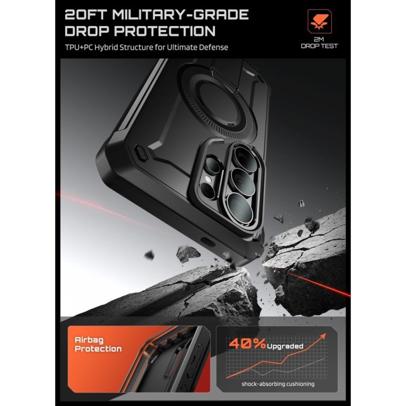 SUPCASE UNICORN BEETLE PRO MagSafe 2-SET калъф full-body за Galaxy S26 ULTRA (BLACK) - SUPCASE UNICORN BEETLE PRO MagSafe 2-SET калъф full-body за Galaxy S26 ULTRA (BLACK) - 843439160736