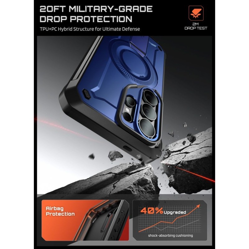 SUPCASE Unicorn Beetle Pro Mag MagSafe 2-SET кейс с броня (TPU + PC) за Samsung Galaxy S26 Ultra Cobalt - SUPCASE Unicorn Beetle Pro Mag MagSafe 2-SET кейс с броня (TPU + PC) за Samsung Galaxy S26 Ultra Cobalt - 843439160750