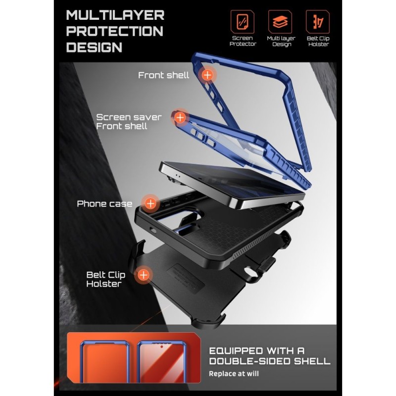 SUPCASE Unicorn Beetle Pro Mag MagSafe 2-SET кейс с броня (TPU + PC) за Samsung Galaxy S26 Ultra Cobalt - SUPCASE Unicorn Beetle Pro Mag MagSafe 2-SET кейс с броня (TPU + PC) за Samsung Galaxy S26 Ultra Cobalt - 843439160750
