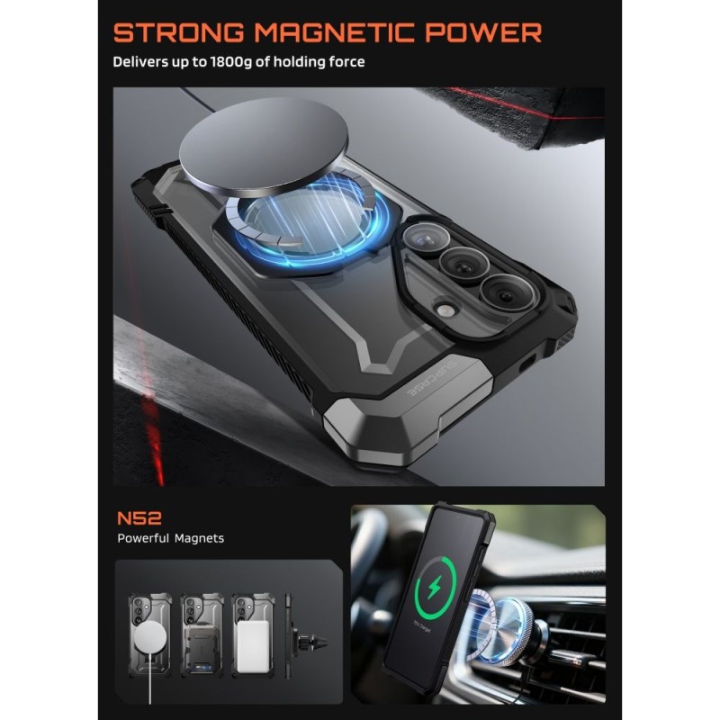 SUPCASE UB GRIP MAG MagSafe – ПАНЦЕРНО ХИБРИДНО КАЛЪФЧЕ за Samsung Galaxy S26 (BLACK) - SUPCASE UB GRIP MAG MagSafe – ПАНЦЕРНО ХИБРИДНО КАЛЪФЧЕ за Samsung Galaxy S26 (BLACK) - 843439160828