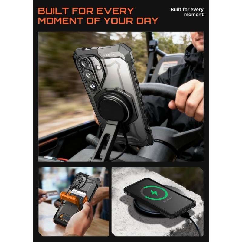 SUPCASE UB GRIP MAG MagSafe – ПАНЦЕРНО ХИБРИДНО КАЛЪФЧЕ за Samsung Galaxy S26 (BLACK) - SUPCASE UB GRIP MAG MagSafe – ПАНЦЕРНО ХИБРИДНО КАЛЪФЧЕ за Samsung Galaxy S26 (BLACK) - 843439160828
