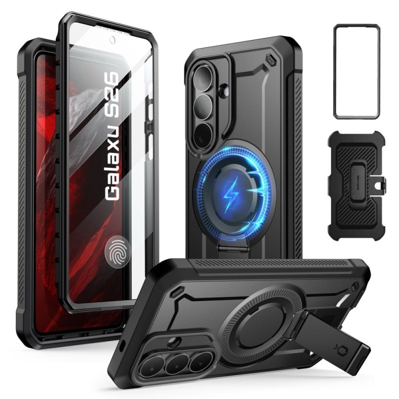 SUPCASE UNICORN BEETLE PRO Mag MagSafe 2-SET калъф, броня full-body, за Samsung Galaxy S26, BLACK - SUPCASE UNICORN BEETLE PRO Mag MagSafe 2-SET калъф, броня full-body, за Samsung Galaxy S26, BLACK - 843439160842