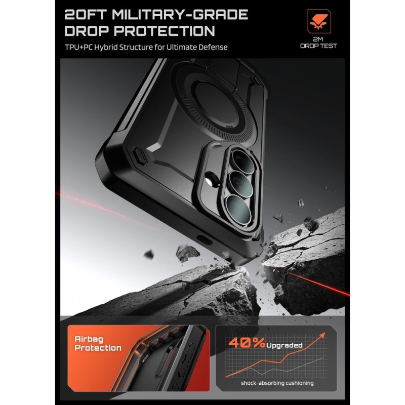 SUPCASE UNICORN BEETLE PRO Mag MagSafe 2-SET калъф, броня full-body, за Samsung Galaxy S26, BLACK - SUPCASE UNICORN BEETLE PRO Mag MagSafe 2-SET калъф, броня full-body, за Samsung Galaxy S26, BLACK - 843439160842