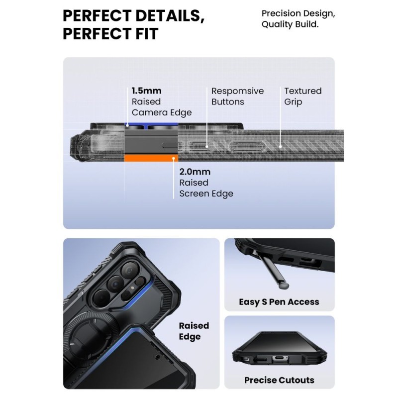 SUPCASE iBlason ArmorBox Clip Mag MagSafe калъф с броня и въртящ се коланен клипс за Samsung Galaxy S26 Ultra (Black) - SUPCASE iBlason ArmorBox Clip Mag MagSafe калъф с броня и въртящ се коланен клипс за Samsung Galaxy S26 Ultra (Black) - 843439160903