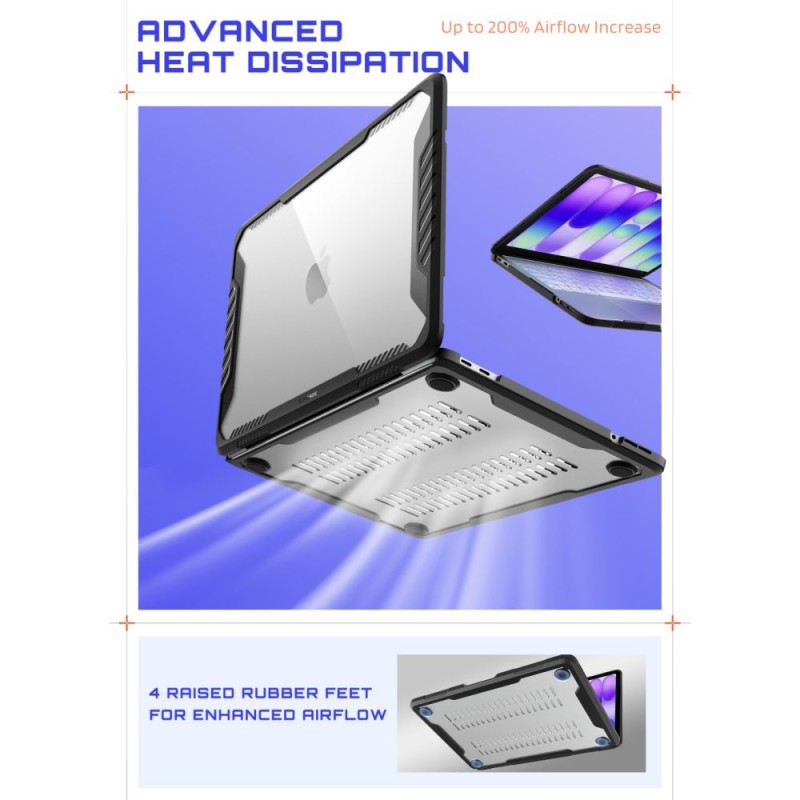 SUPCASE UNICORN BEETLE PRO за MacBook Neo 13 (2026) Black/Clear - SUPCASE UNICORN BEETLE PRO за MacBook Neo 13 (2026) Black/Clear - 843439161412