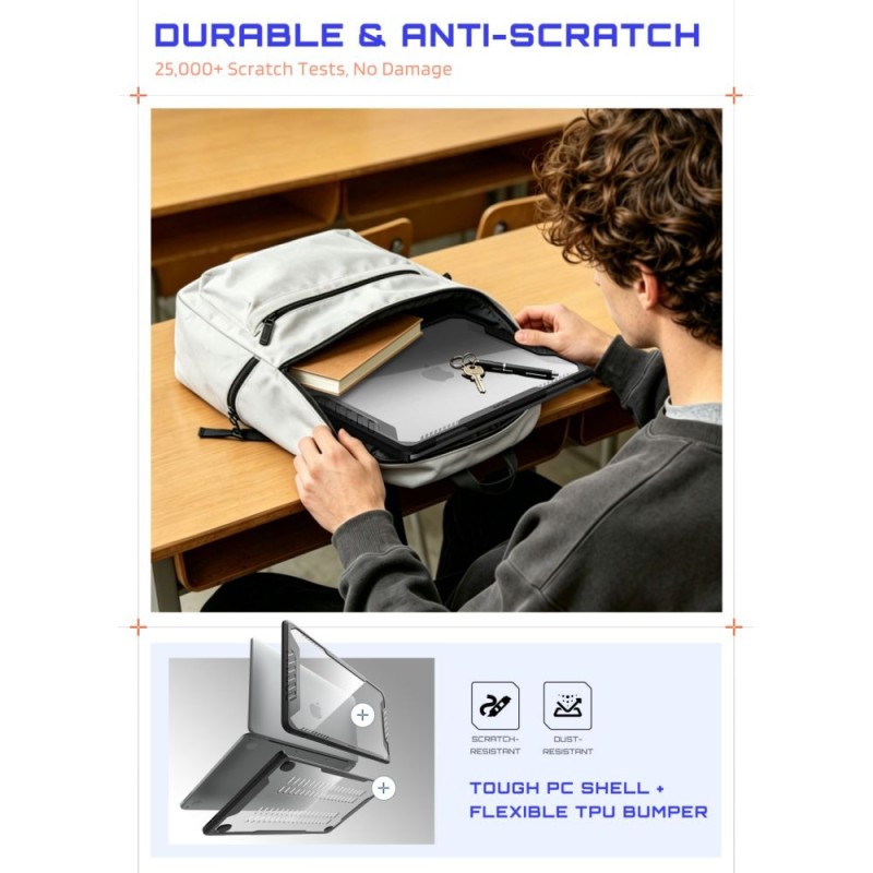 SUPCASE UNICORN BEETLE PRO за MacBook Neo 13 (2026) Black/Clear - SUPCASE UNICORN BEETLE PRO за MacBook Neo 13 (2026) Black/Clear - 843439161412