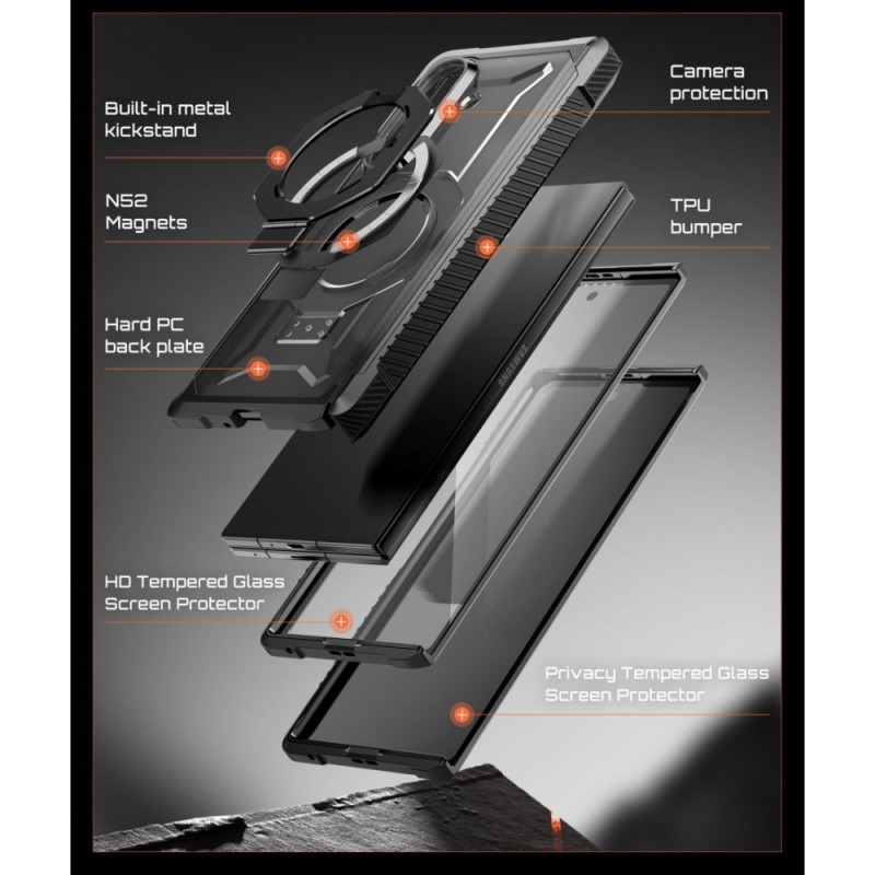 SUPCASE UB GRIP MagSafe 2-SET за Samsung Galaxy Z Fold 8 Black - 843439162198