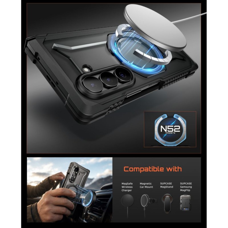 SUPCASE UB GRIP MagSafe 2-SET за Samsung Galaxy Z Fold 8 Black - 843439162198