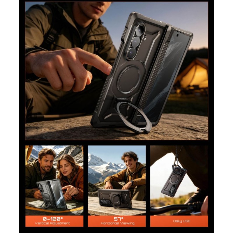 SUPCASE UB GRIP MagSafe 2-SET за Samsung Galaxy Z Fold 8 Black - 843439162198