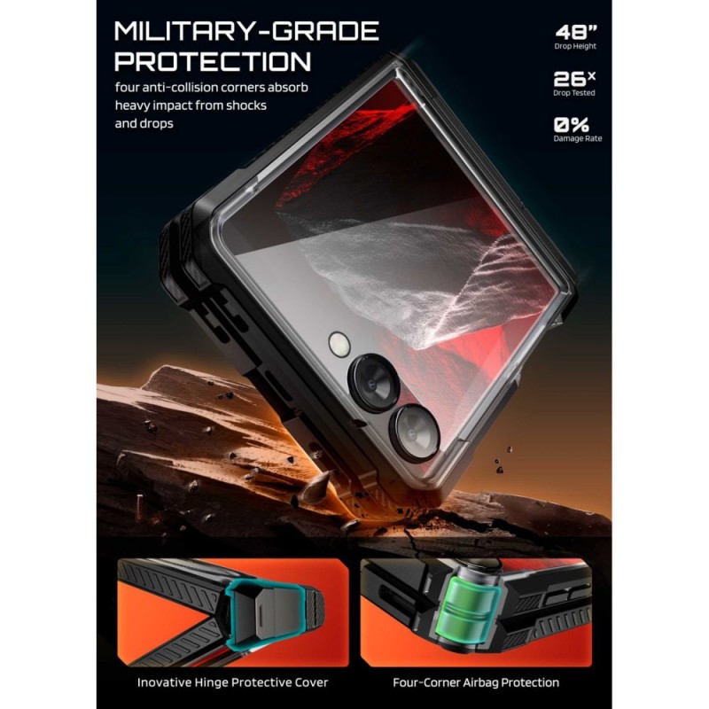 SUPCASE UB Grip Mag Magsafe калъф за Samsung Galaxy Z Flip 8 Black - SUPCASE UB Grip Mag Magsafe калъф за Samsung Galaxy Z Flip 8 Black - 843439162266