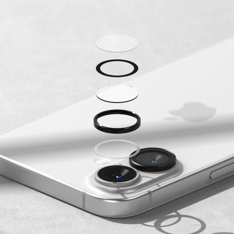Ringke Camera Frame Protector 2-Pack защитни покрития за камера за iPhone 16 / 16 Plus (черни) - 8800274960374