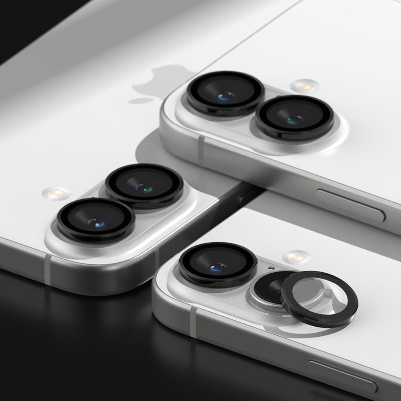 Ringke Camera Frame Protector 2-Pack защитни покрития за камера за iPhone 16 / 16 Plus (черни) - 8800274960374