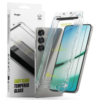 Ringke Easy Slide, закалено стъкло 2 бр. за Samsung Galaxy S24 / S25 (CLEAR)