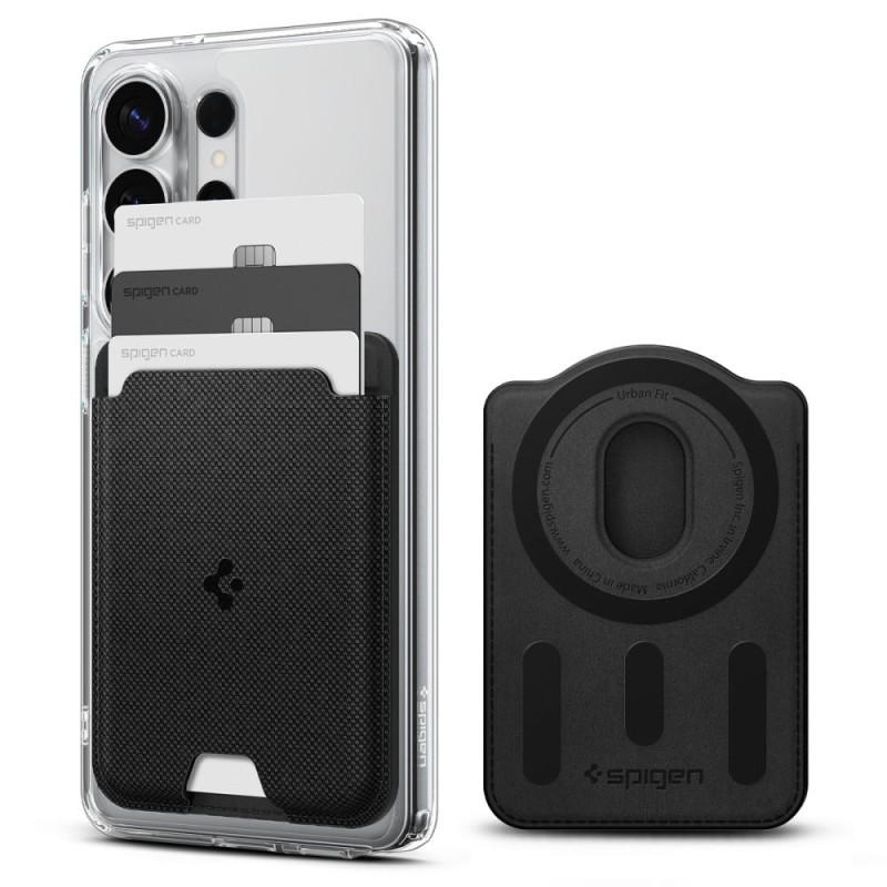 Spigen Urban Fit Wallet с MagSafe магнитна поставка за карти за Samsung Galaxy S (черна) - Spigen Urban Fit Wallet с MagSafe магнитна поставка за карти за Samsung Galaxy S (черна) - 8800283300383-AFA09208