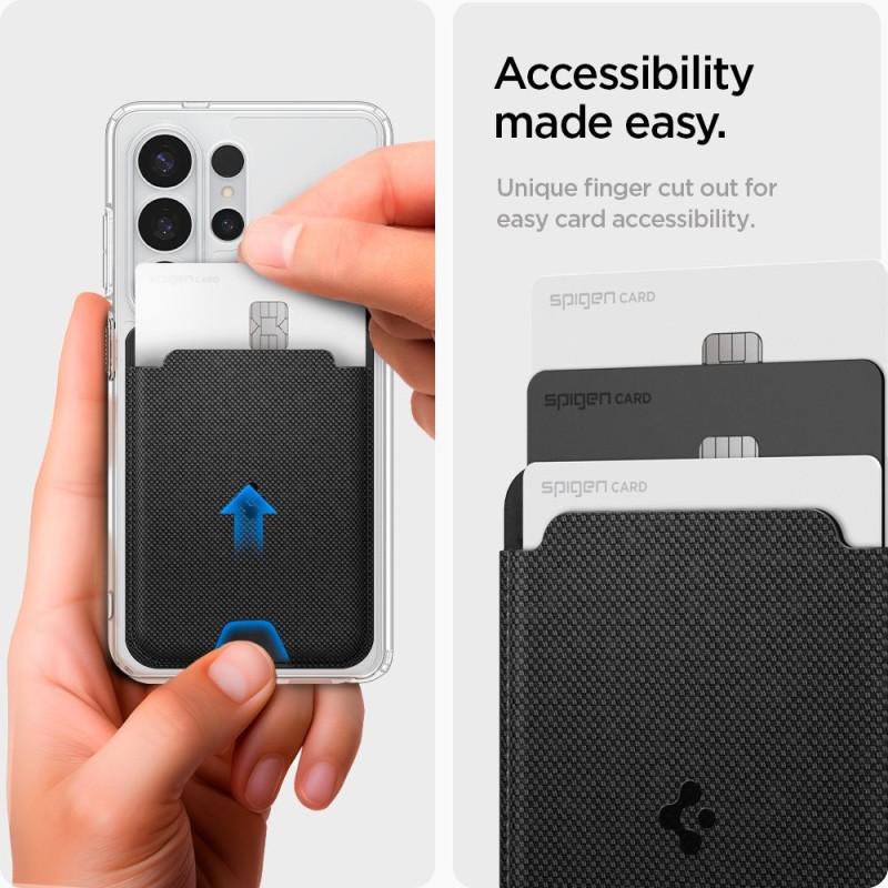 Spigen Urban Fit Wallet с MagSafe магнитна поставка за карти за Samsung Galaxy S (черна) - Spigen Urban Fit Wallet с MagSafe магнитна поставка за карти за Samsung Galaxy S (черна) - 8800283300383-AFA09208