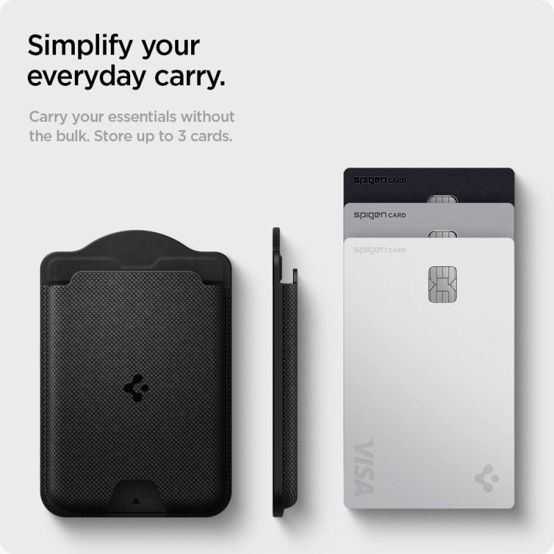 Spigen Urban Fit Wallet с MagSafe магнитна поставка за карти за Samsung Galaxy S (черна) - Spigen Urban Fit Wallet с MagSafe магнитна поставка за карти за Samsung Galaxy S (черна) - 8800283300383-AFA09208