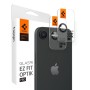 Spigen Optik Pro „EZ Fit” защитно стъкло за камера (2 броя) за iPhone 16E / 17E, черно