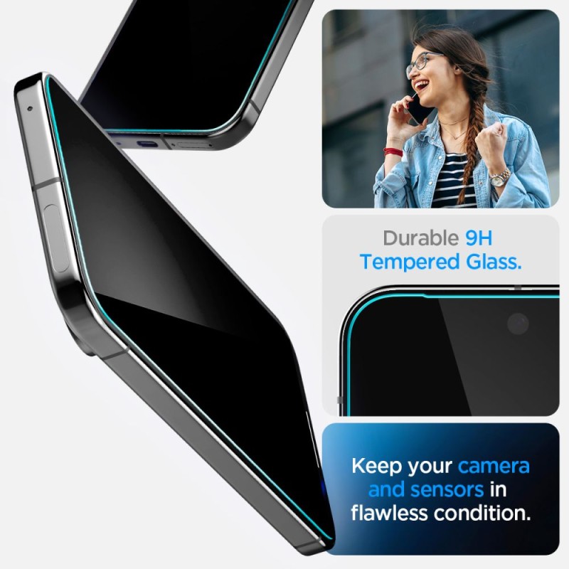 Spigen Glas.TR „EZ Fit” Privacy – закалено стъклено защитно фолио 2 броя за Google Pixel 9 / 9 Pro / 10 / 10 Pro - 8800283301373-AGL09312