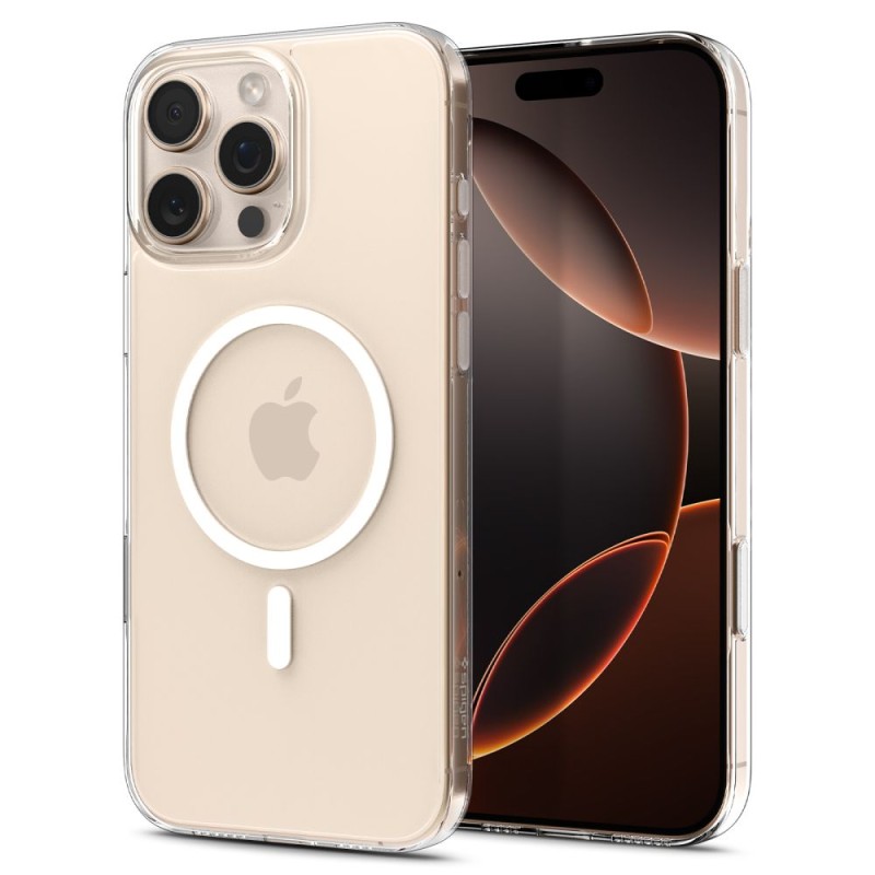 SPIGEN THIN FIT „T” MagSafe iPhone 16 Pro Max Clear/White (прозрачен/бял) - 8800283301403-ACS09315
