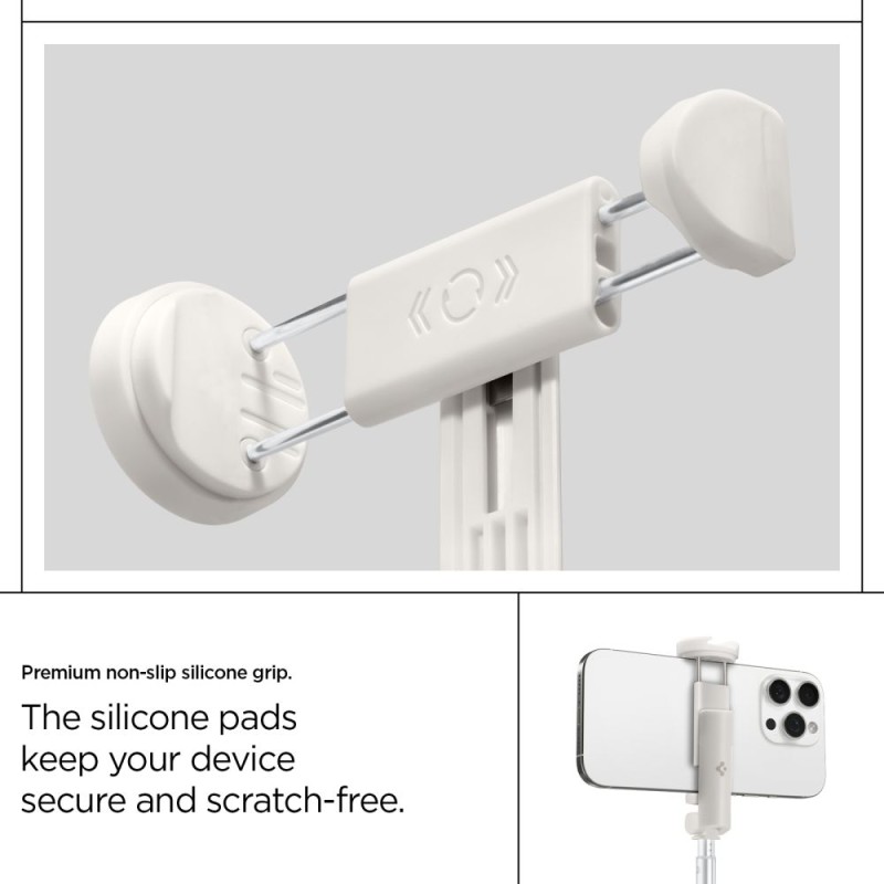 Spigen S541W Bluetooth selfie stick tripod Dune Beige - Spigen S541W Bluetooth selfie stick tripod Dune Beige - 8800283301625-AMP09337