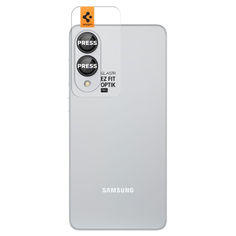 Spigen Optik Pro TR „EZ Fit” протектор за камера от закалено стъкло 2-пак за Galaxy S25 Edge Black (SKU: 8800283302455-AGL09413) - 8800283302455-AGL09413