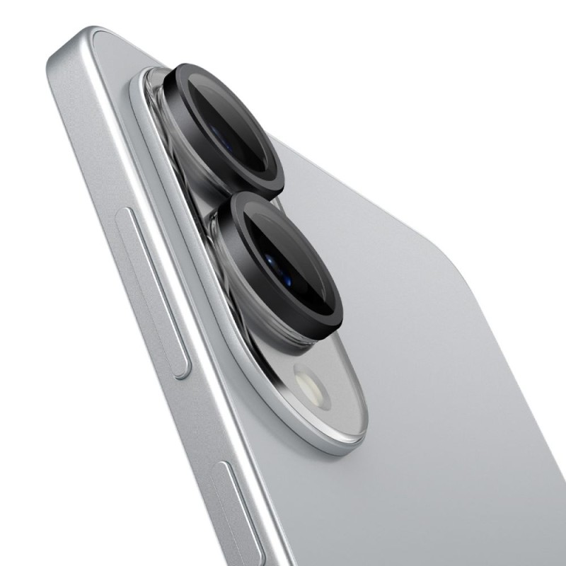 Spigen Optik Pro TR „EZ Fit” протектор за камера от закалено стъкло 2-пак за Galaxy S25 Edge Black (SKU: 8800283302455-AGL09413) - 8800283302455-AGL09413