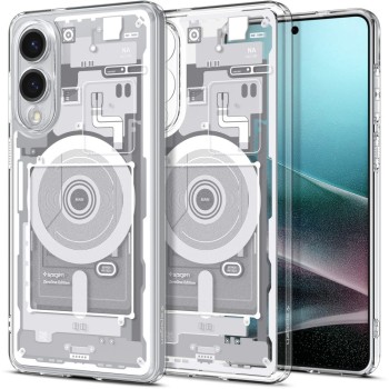 Spigen Ultra Hybrid MagSafe кейс за Galaxy S25 Edge (Zero One) – бял