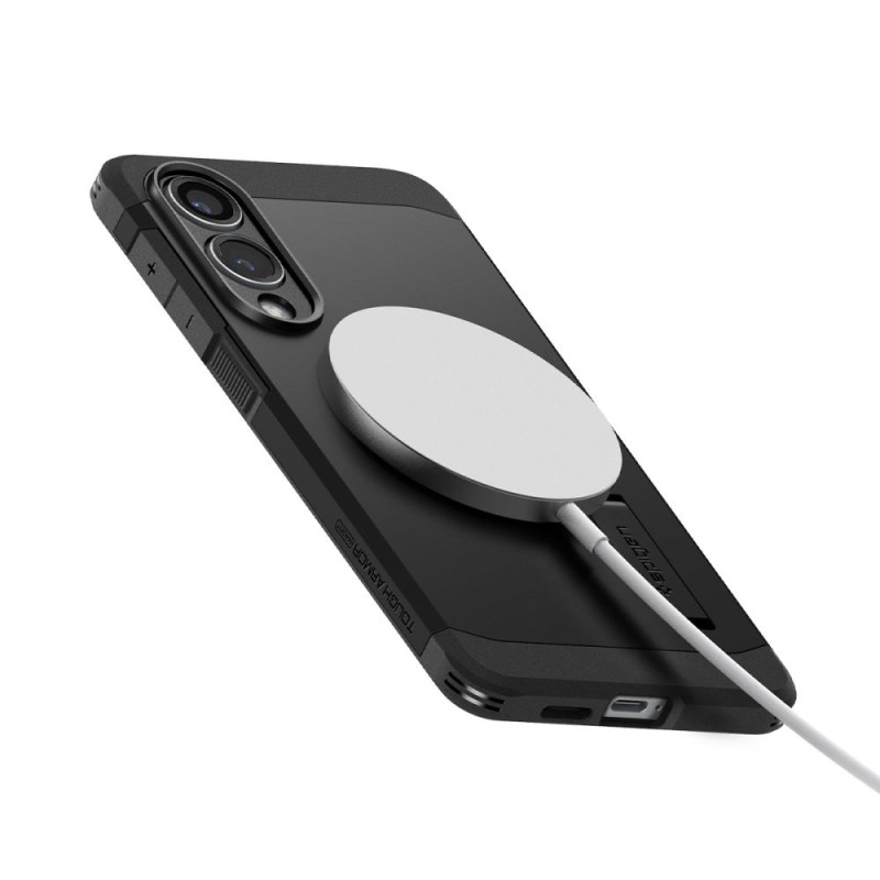 Spigen Tough Armor MagSafe кейс за Galaxy S25 Edge (черен) - 8800283302547-ACS09422