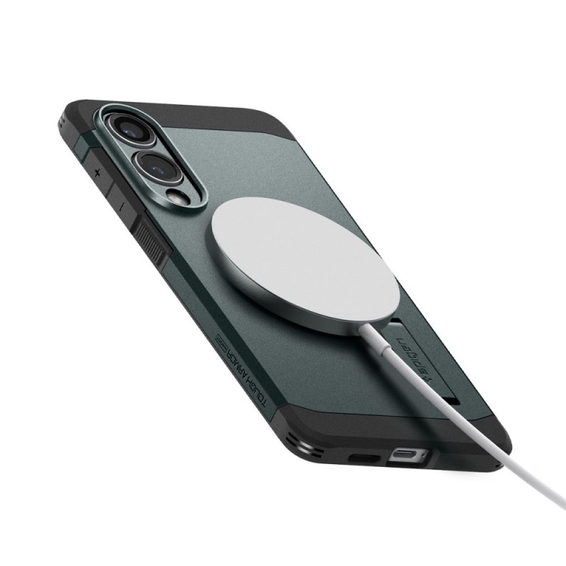 SPIGEN Tough Armor MagSafe за Galaxy S25 Edge (Abyss Green) - SPIGEN Tough Armor MagSafe за Galaxy S25 Edge (Abyss Green) - 8800283302561-ACS09424