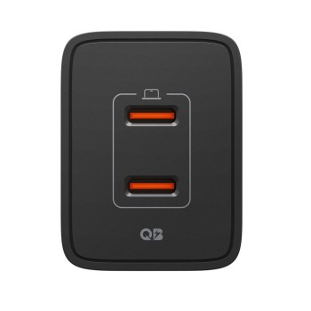 SPIGEN ESSENTIAL EE472EU 2-порт зарядно за мрежа GaN Pro 47W черно SPIGEN ESSENTIAL EE472EU 2-порт зарядно за мрежа GaN Pro 47W черно