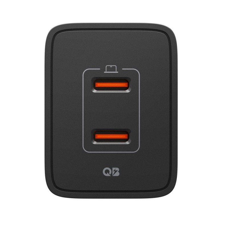 SPIGEN ESSENTIAL EE472EU 2-порт зарядно за мрежа GaN Pro 47W черно - SPIGEN ESSENTIAL EE472EU 2-порт зарядно за мрежа GaN Pro 47W черно - 8800283302912-ACH09457