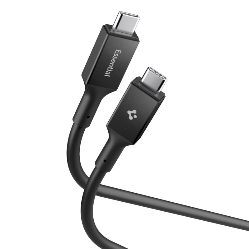 SPIGEN EB24012CC Essential кабел Type-C 240W 120 см черен - SPIGEN EB24012CC Essential кабел Type-C 240W 120 см черен - 8800283302950-ACA09461