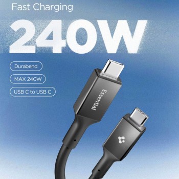 SPIGEN EB24012CC Essential кабел Type-C 240W 120 см черен
