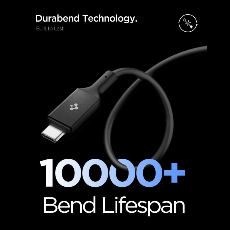 SPIGEN EB24012CC Essential кабел Type-C 240W 120 см черен - SPIGEN EB24012CC Essential кабел Type-C 240W 120 см черен - 8800283302950-ACA09461