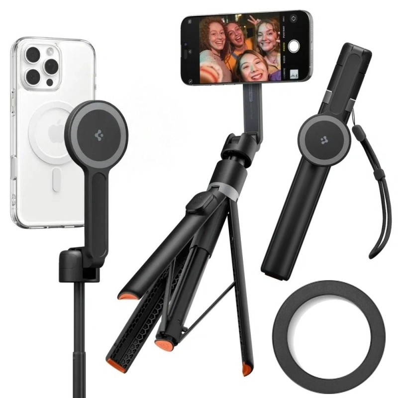 SPIGEN S581W MagSafe Bluetooth selfie stick статив Black - SPIGEN S581W MagSafe Bluetooth selfie stick статив Black - 8800283303698-AMP09534