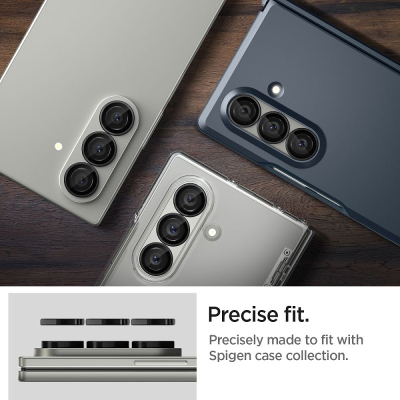 Spigen Optik Pro HD Glass „Ez Fit” протектори за камера (2 броя) за Galaxy Z Fold 7 Black - 8800283304152-AGL09581
