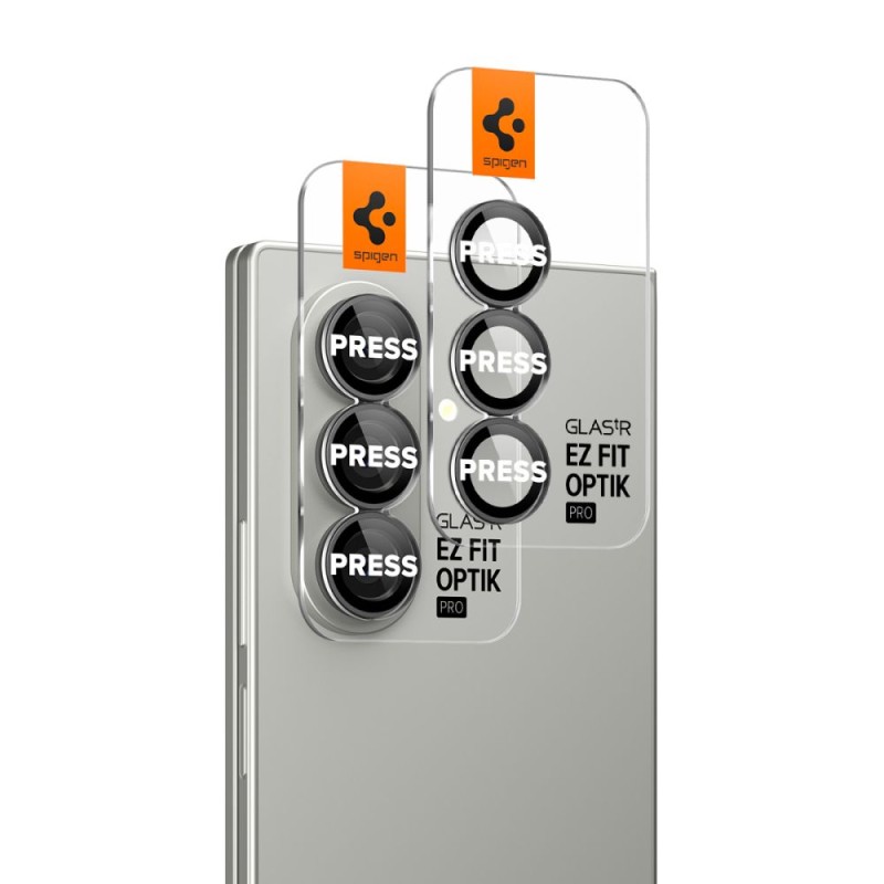 Spigen Optik Pro HD Glass „Ez Fit” протектори за камера (2 броя) за Galaxy Z Fold 7 Black - 8800283304152-AGL09581