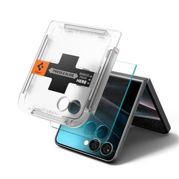 Spigen Glas.TR EZ Fit HD закалено стъкло за Galaxy Z Flip 7 (2 бр.) Clear