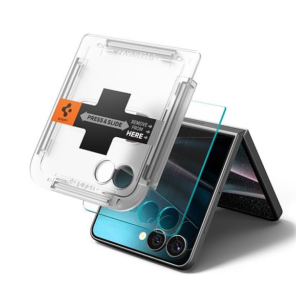 Spigen Glas.TR „EZ Fit” HD закалено стъкло за Galaxy Z Flip 7 Clear - Spigen Glas.TR „EZ Fit” HD закалено стъкло за Galaxy Z Flip 7 Clear - 8800283304206-AGL09586