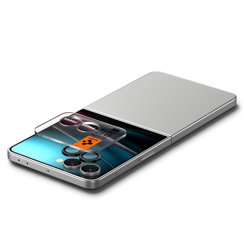 Spigen Optik Pro HD Glas.tR „EZ Fit” протектор за камера 2x за Samsung Galaxy Z Flip 7/8 (черен)